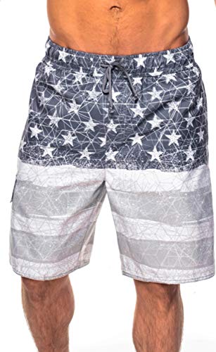 VBRANDED Men's American Flag Board Shorts