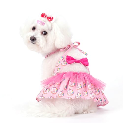 Image of CuteBone One Piece Dog Bikini Swimsuit Dress - Puppy Bathing Suit Costume for Small Dogs - Comfortable & Stylish Pet Clothes for Summer Pool, Beach & Play LTDB18XXS