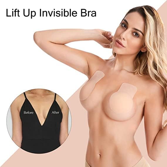 Miniatura 3 de Sujetador adhesivo de silicona para levantamiento de senos, sujetadores reutilizables sin tirantes, sin espalda, sujetadores adhesivos para traje en