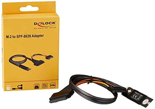 DeLOCK 62984 changeur de genre câble M.2 Key M U.2 SFF-8639 Noir