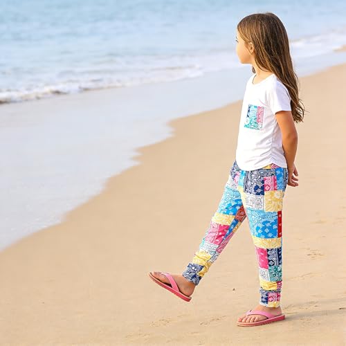Image of 4-7T Kids Toddler Girls Print Outfits Short sleeved Flower Printed Top+Flower Print Pants Set