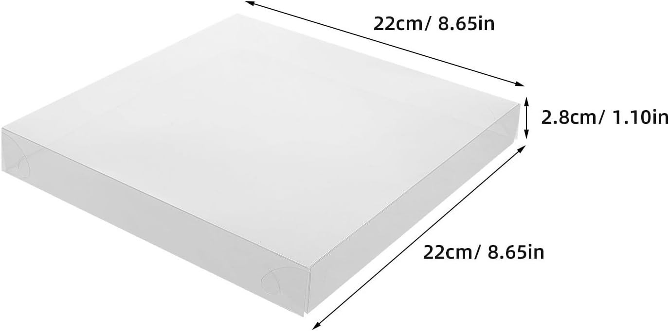 10pcs Cake Covers Replacement Lids for Cake Boxes, Sturdy Pet Material, Easy to Maintain and Sturdy, Kitchen Food Display and Protection