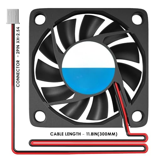Image of TESSERACT 6010 60x60x10mm DC Cooling Fan for DIY PC Computer Case CPU Graphics Card, 2Pin XH-2.54 Connector, 24V, 3.6W, 4500 RPM