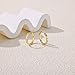 Gacimy Hoop Earrings for Women, 14K Gold Plated Flatted Hoops with 925 Sterling Silver Post, 20mm Medium Earrings for Women