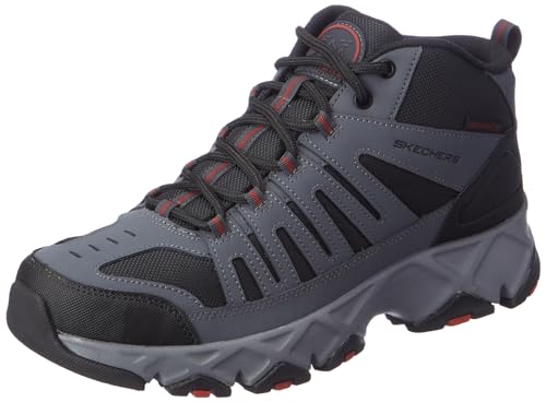 Skechers-Crossbar-Mens Casual Shoes-237342-CCRD-8 Charcoal/RED (B0CRRFXLNG) Amazon Price History, Amazon Price Tracker