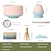 VONAHAST Matcha Bowl and Whisk Set - 7-Piece Kit Bamboo Matcha Whisk (Chasen), Ceramic Chawan, Sifter & Holder - All-in-One Matcha Making Kit Pink Blue