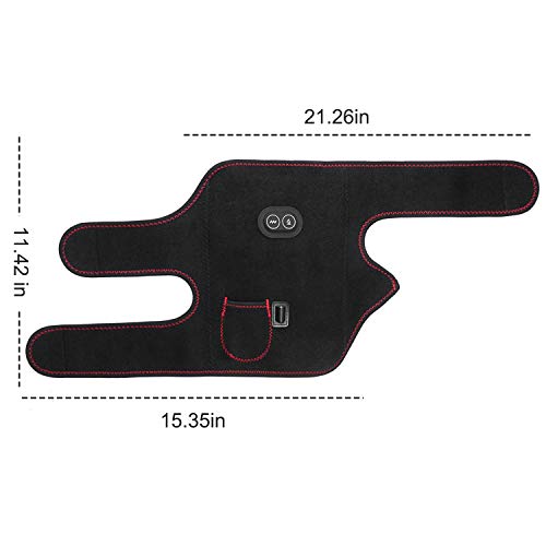 Heated Knee Brace Wrap, 3 Adjustable Heat And Vibration Knee Massager For Arthritis Knee Pain Relief Massaging Knee Pad With Ac Adapter (No Battery) #TOP6