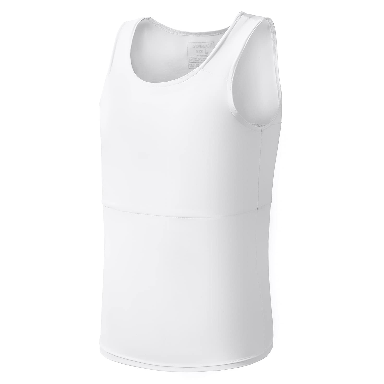 Wonababi Chest Binder, Transgender Binder Ultra Flat FTM Binder for Gynecomastia Compression Binder Chest