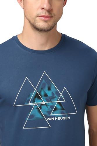 Image of Van Heusen Men's Athleisure Graphic T-Shirt - Comfortable Crew Neck| Soft Breathable Cotton Blend | Casual Wear Style | Summer Favorite | Style 60054