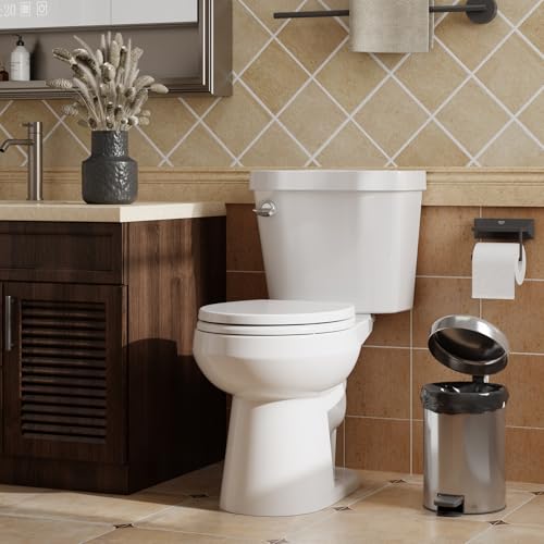 Toilet Seat Cover, Round Toilet Seat with Quick-Release Design, Easy to Remove and Clean, Smooth PP Material, Ideal for Daily Bathroom Needs,White