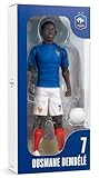 Megableu   Figurine FFF Dembélé N°7 20 cm   Grande Figurine Footballeur Réaliste & Articulée 10 Points – Licence Officielle Équipe de France – Jouet Football avec Ballon – Idée Cadeau Fan Bleus