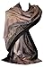 Produktbild Selbstgeprägte Paisley Border & Motiv Elegant Beige Grau Streifen Pashmina Feel Schal Wrap Schal Stola Kopf Schals (Beige)