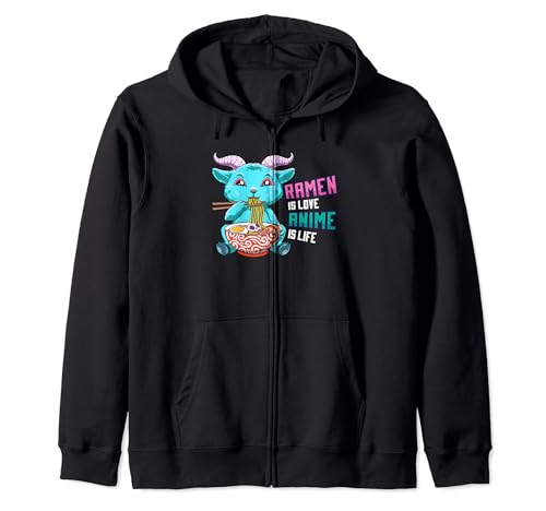 Anime et Ramen Baphomet - Soupe aux nouilles Otaku Sweat à Capuche