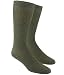 Solid Texture Army Green Cotton Blend Dress Socks, One Size