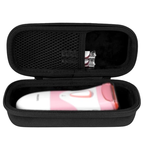 Linkidea Women's Electric Shaver Travel Case Compatible with Philips HP6306/50, BRL136/00 Hard Shell Carrying Bag (Black)