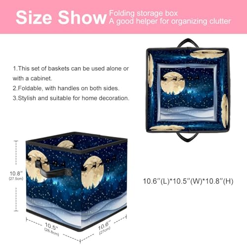 Boîte de rangement pliable cube Noël pour organiser placards et jouets