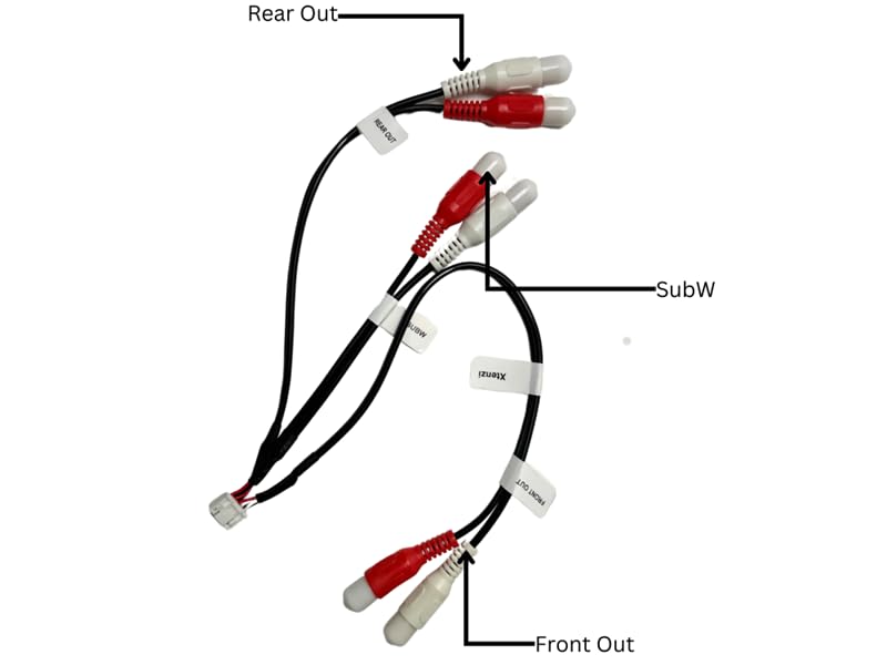 Xtenzi RCA Cord Assembly Harness XT91924 Compatible with Alpine ILXF57 ILXF509 ILXF511 Front/Rear/Sub-W