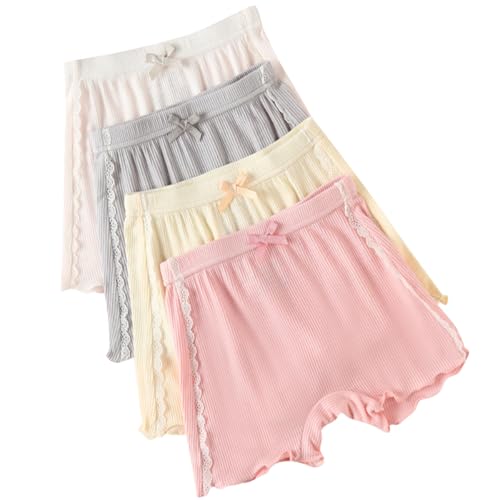 Short sous robe fille doux en modal, lot de 4 culottes courtes confort 2-11 ans