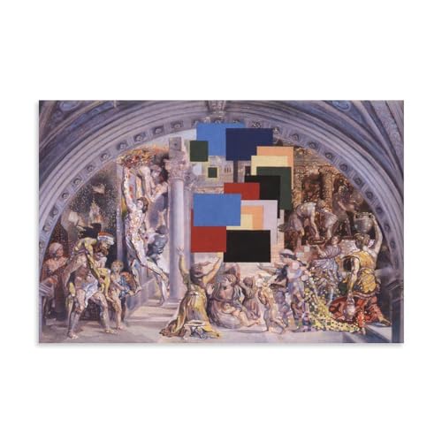 Poster Salvador Dali Athens is Burning toile decorative 60x90cm