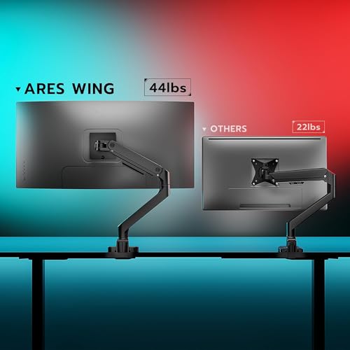 ARES WING Ultrawide Monitor Desk Arm for 17 to 49 Inch Screen, Holds 44 Lbs - image 2