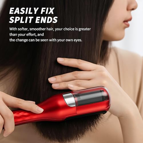 Image of Cordless Split End Remover Trimmer | 2-in-1 Automatic Split End Cutter Ideal for Women | Split Ends Remover Tool for Frizzy, Dry, Broken & Curly Hair Types (BLACK)