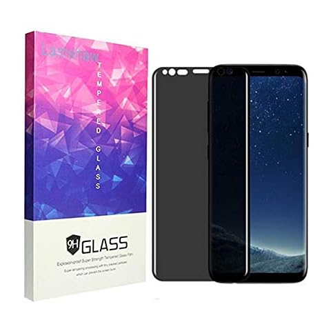 Lvbu for Galaxy S8 Plus Privacy Screen Protector, Lamshaw Anti Spy Anti Peep Full Covergae Privacy Tempered Glass Screen Protector for Samsung Galaxy S8 Plus (Black) Cover