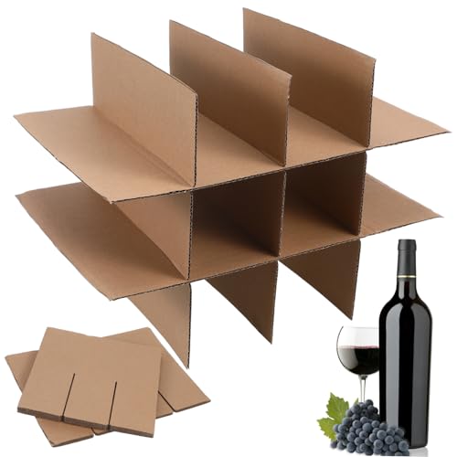 Veemoon Caja De 5 Piezas Caja de tres en raya producto compartimiento cajas de embalaje cajas para embalaje extra divisores de vidrio contenedor de almacenamiento con divisores Papel Beige