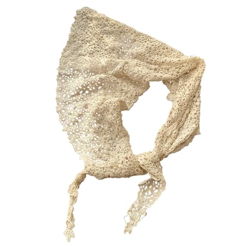 Bandana de pelo de ganchillo y pañuelo de cabeza calado para niñas