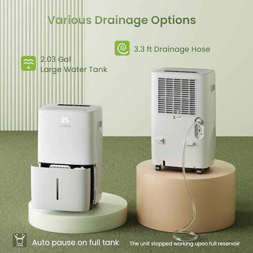 Image of Waykar 130 Pints 6,500 Sq. Ft Dehumidifier with Drain Hose for Commercial and Industrial Large Rooms, Warehouses, Storages, Home, Basements and Bedroom with 2.04 Gal Water Tank