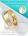 TIMELESSTAR Clover Moissanite Rings for Women Wedding Bands 925 Sterling Silver 14K Chunky Gold Plated Non Tarnish Stackable Dainty Diamond Ring Promise for Her Engagement Eternity Anniversary Size 8