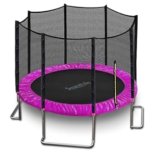 SereneLife SLTRA10PNK Fitness-Trampolin mit Netz