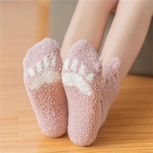 Calcetines fluffy de invierno un regalo lindo de animales 2