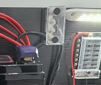 Gloaso Sammelschiene Kupfer Busbar 300A mit 4x M8 Bolzen Verteilerblock, Heavy Duty Sammelschienen Erdungsstrom Bus Bar 12V-48V DC für Kfz Boot Wohnwagen LKW Solar PV Off-Grid Marine, Schwarz – Ansicht 3