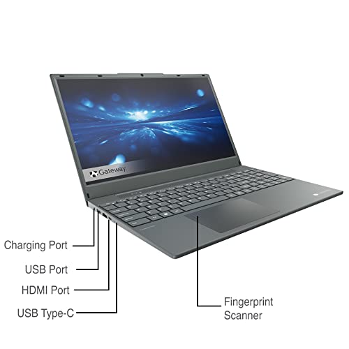 Gateway [Windows 11] 15.6" Fhd Ultra Slim Laptop Computer, Quad-Core Amd Ryzen 7 3700U Up To 4.0Ghz (Beat I7-8565U), 8Gb Ddr4 Ram, 512Gb Ssd, Fingerprint Scanner, Hdmi, Type-C, 64Gb Flash Drive, Gray #TOP2