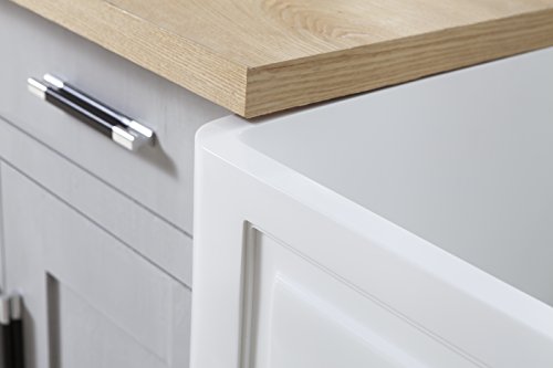 Kingston Brass Gkfa361810Ld Arcticstone Solid Surface White Stone Apron Front Farmhouse Single Bowl Kitchen Sink, 36" X 18" X 9-9/16", Matte #TOP4