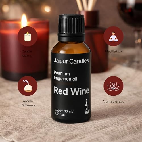 Image of Fragrance Oil | 30 ml | Aroma Oil for Home Fragrance | Best for Aromatherapy | Use in Diffusers, Candles, Air Fresheners (30ML, Red Wine)