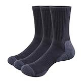 YUEDGE 3 paar Wandersocken Trekkingsocken f&uuml;r Herren Atmungsaktiv Sportsocken Hochleistung MXL 41-45