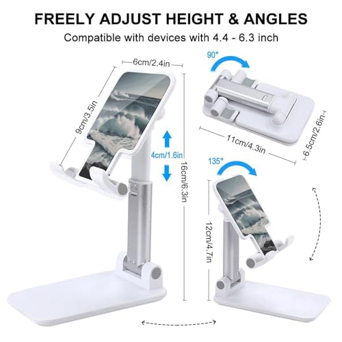 Support de téléphone portable pliable compatible iPhone bureau réglable - 2