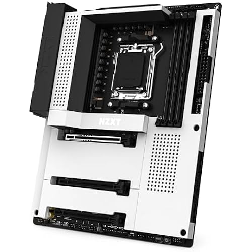 NZXT N7 B650E - AMD B650 Chipset - Supports AMD Ryzen 9000 8000 & 7000 Series CPUs (Socket AM5) - ATX Gaming Motherboard - Integrated Rear I/O Shield - DDR5 - Wi-Fi 6E - White