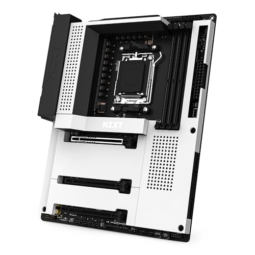 NZXT N7 B650E - AMD B650 Chipset - Supports AMD Ryzen 9000 8000 & 7000 Series CPUs (Socket AM5) - ATX Gaming Motherboard - Integrated Rear I/O Shield - DDR5 - Wi-Fi 6E - White by NZXT - Used condition - US$204.51