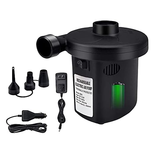 Electric Air Pump for Inflatable Rechargeable Portable Air Pump Inflate Deflate for Inflatable Air Bed Mattress, Paddling Pool, Swimming Ring Camping Pump