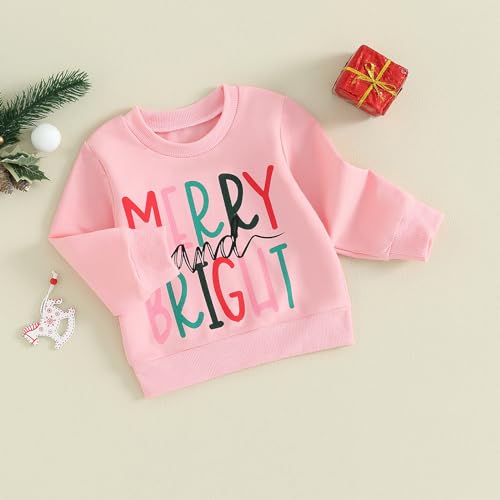 ZAXARRA Mommy and Me Christmas Outfits Letter Print Long Sleeve Sweatshirt Pullover Tops Family Matching Outfits2