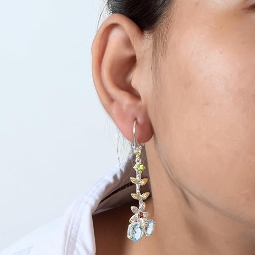 Boucles d'oreilles pendantes argent et pierre naturelle pour sublimer vos cérémonies - 5
