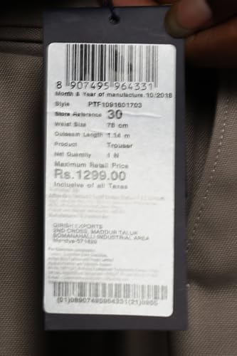 Image of Peter England Men Work Utility Pants