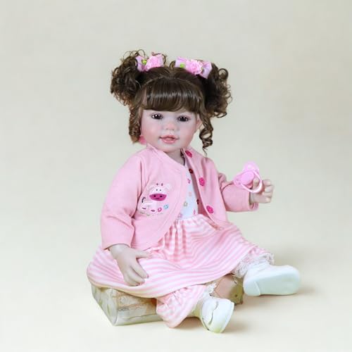Muñeca Reborn Niña 22'' Vinyl Tierno Conjunto Completo miniatura 4