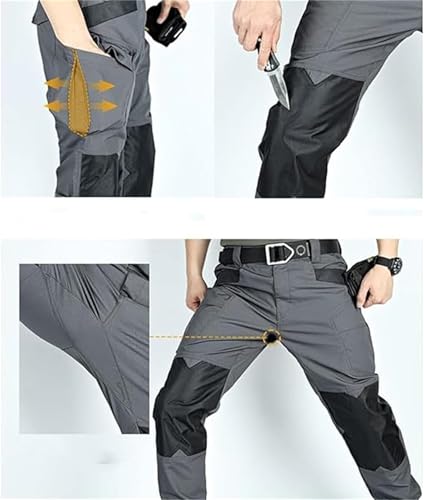 Lespartan Tactical Pants, Lespartan Motorcycle Pants, Men's Lightweight Quick-Drying Waterproof Ripstop Cargo Pants 10-Pocket3