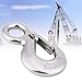Aramox Swivel Eye Hook, 304 Stainless Steel, 115mm/1.0T Capacity, Round Eye Snap Clip for Cargo Lifting, Marine Industries