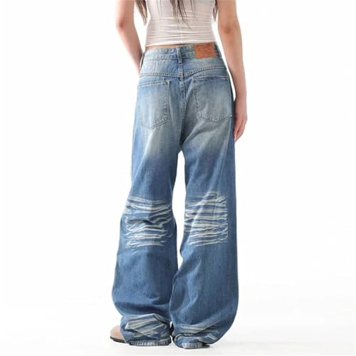 Men’s Casual Street Denim, Wide Leg Ripped Design, Summer Distressed Fit Trousers3