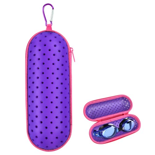 Schwimmbrille Etui, Swim Brillenetui, Brillenetui mit Karabiner und Ablaufloch, Brillenetui Hardcase, Unisex Schwimmbrillenetui Schwimmbrille Etui, Swim Brillenetui, Brillenetui mit Karabiner und Ablaufloch, Brillenetui Hardcase, Unisex Schwimmbrillenetui