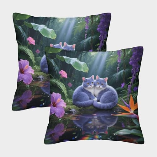 Funda De Cojín con Shiba Inu Juego De 2, Microfibra Suave Funda De Almohada con Cremallera Oculta, Fundas Decorativas para Sofá Coche Cama Sillas, 40x40cm
